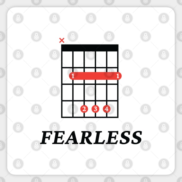 B Fearless B Guitar Chord Tab Light Theme Sticker by nightsworthy